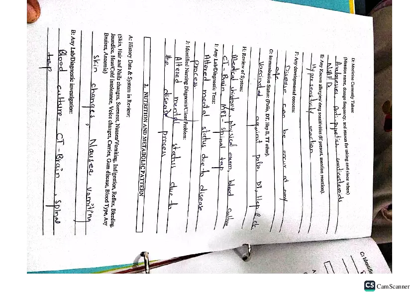 Health Assessment Portfolio - Page 85