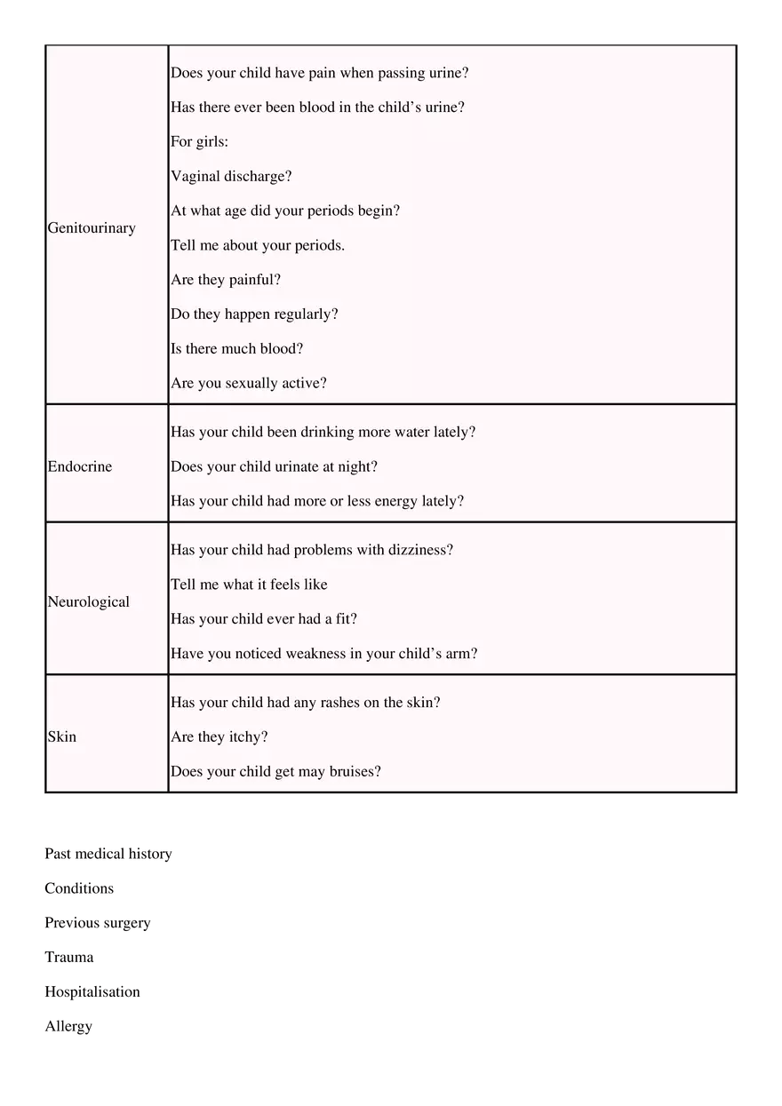 Pediatric History Taking - Page 13