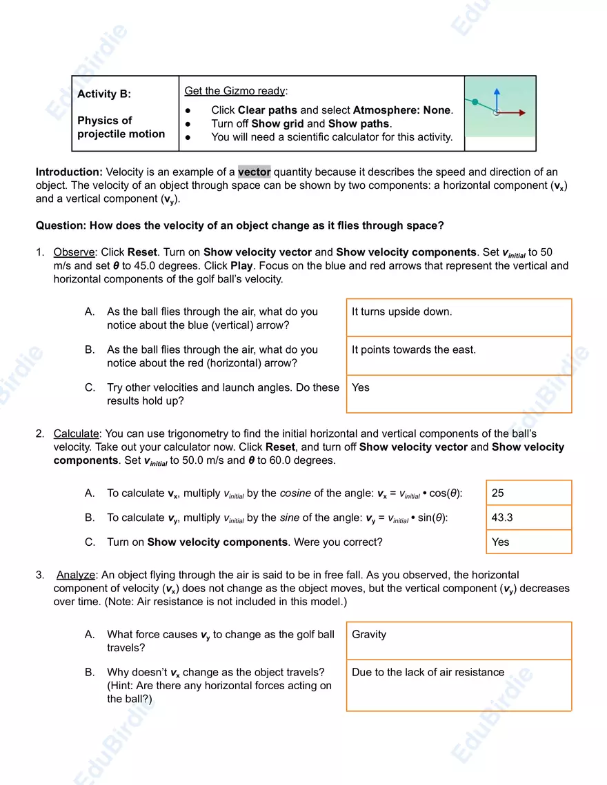 Student Exploration: Golf Range - Page 3