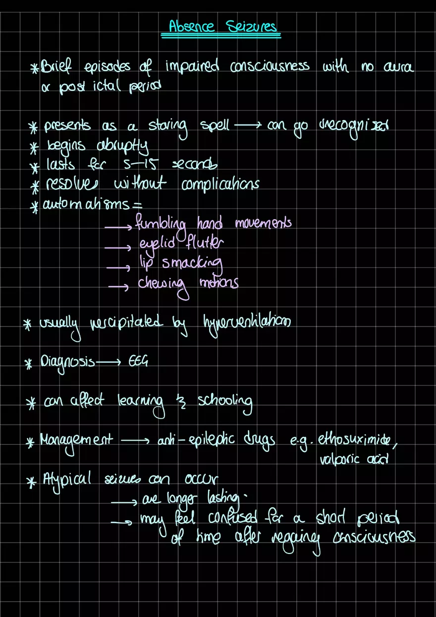 Absence Seizures - Page 1