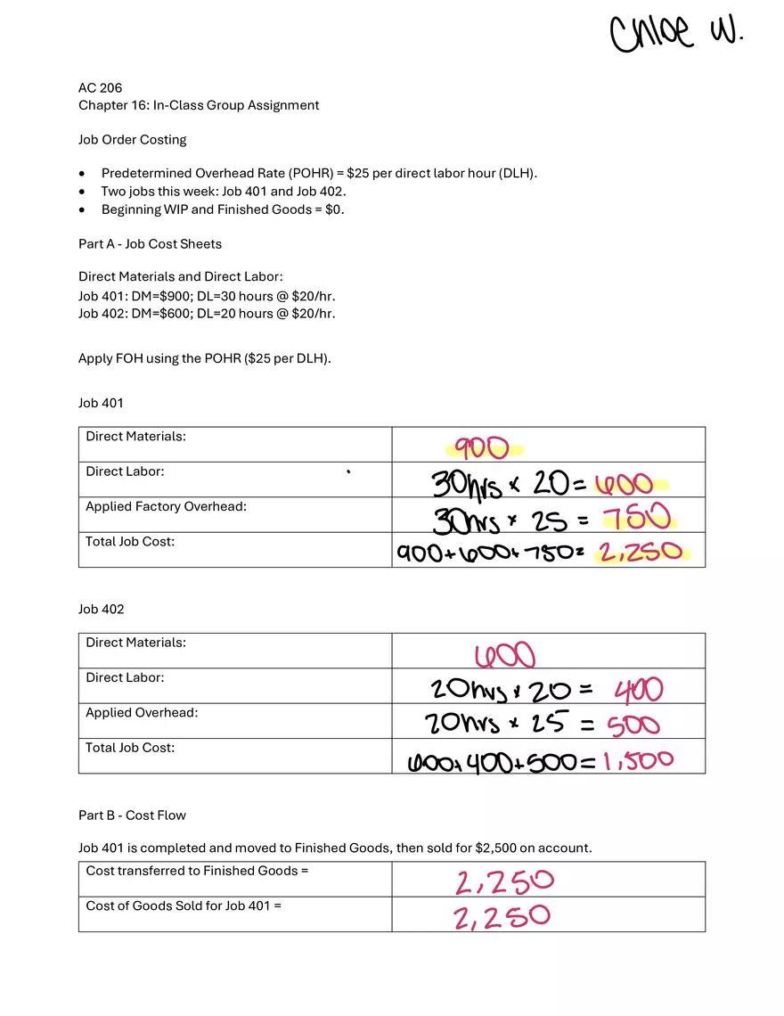 Chapter 16: In-Class Group Assignment - Page 1