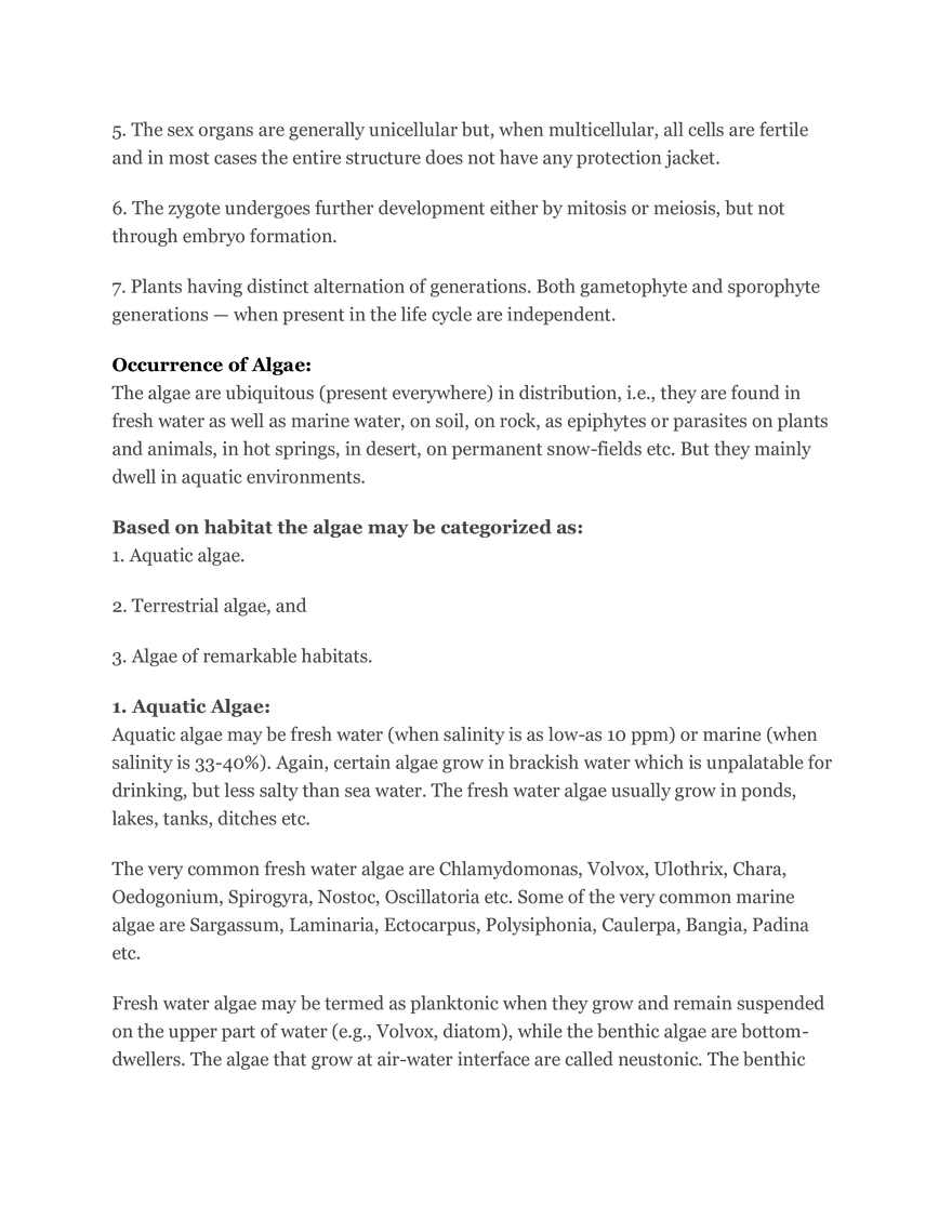 Algae Definition Characteristics and Structure - Page 2