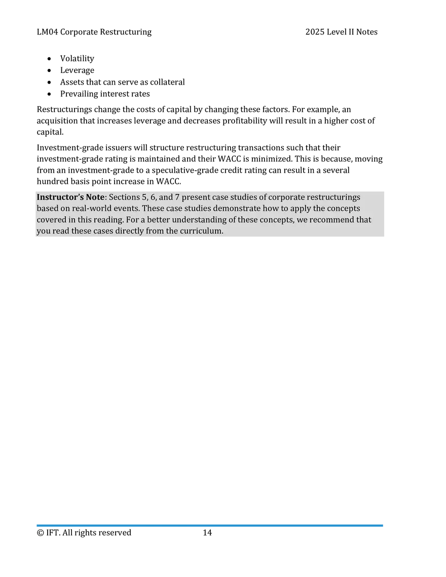 LM04 Corporate Restructuring IFT Notes - Page 6