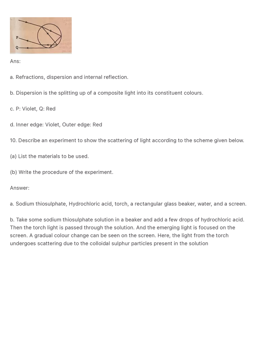 Question and Answers on the Topic Human Eye - Page 5