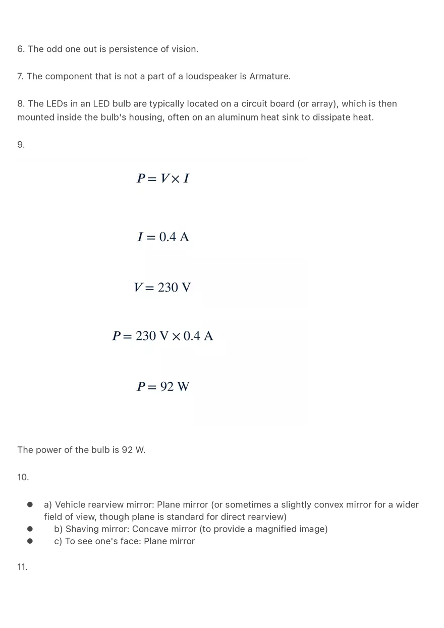 Fundamentals of Light, Electricity, and Magnetism : A Q&A Review - Page 3