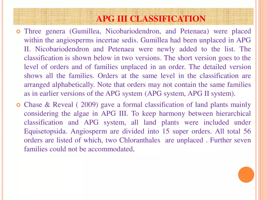 APG III Classification - Page 3