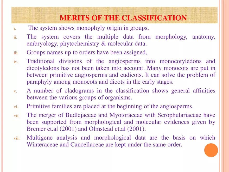 APG III Classification - Page 5