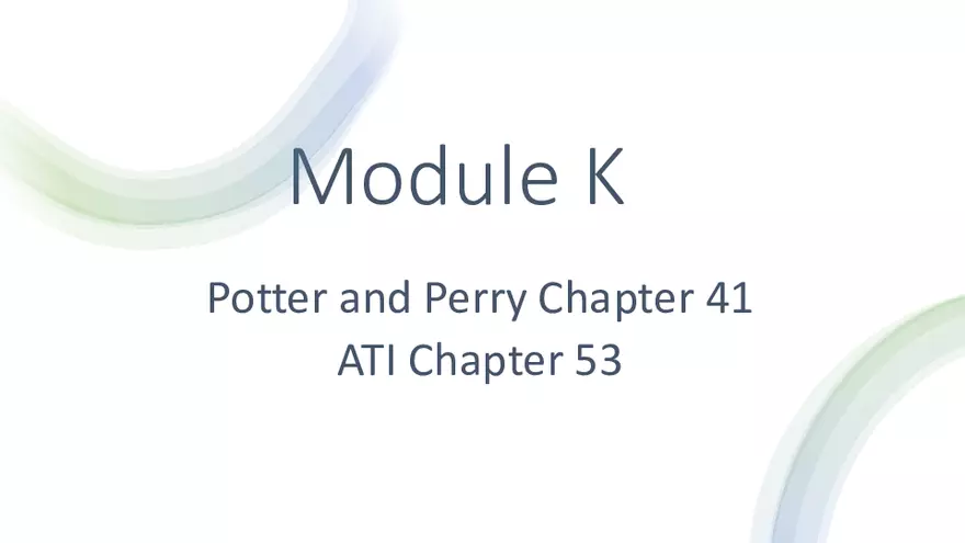 Module K Potter and Perry Chapter 41 - Page 1