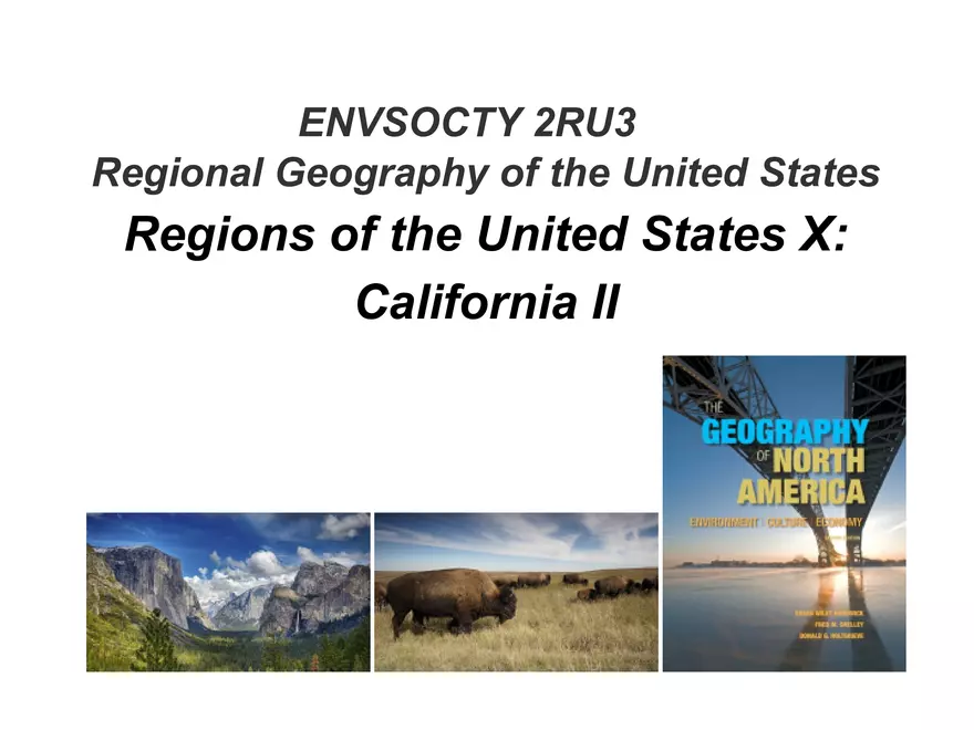 Regional Geography of the United States - Page 1