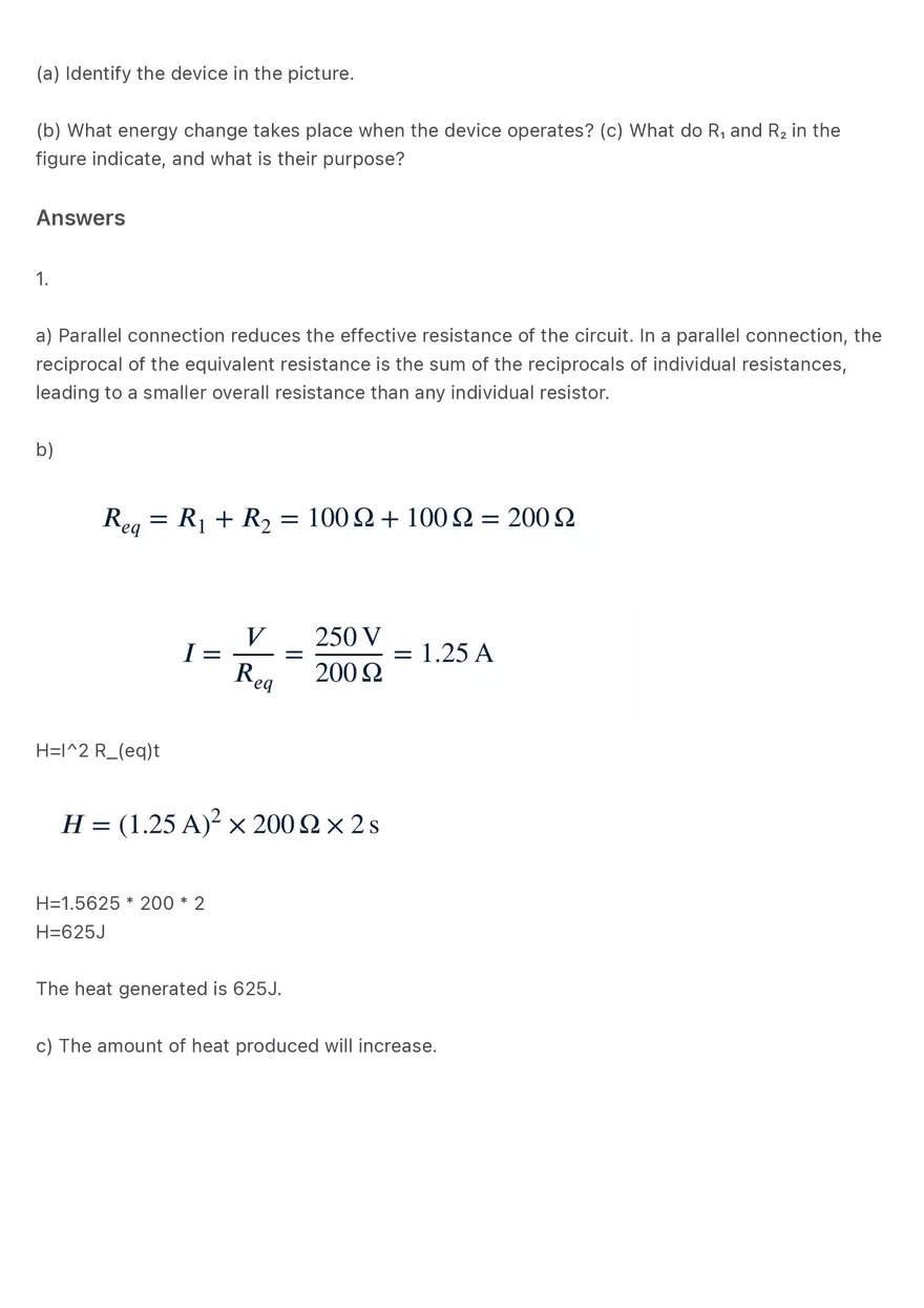 Electromagnetism, Optics, and Mechanics:Sample Exam Questions - Page 3
