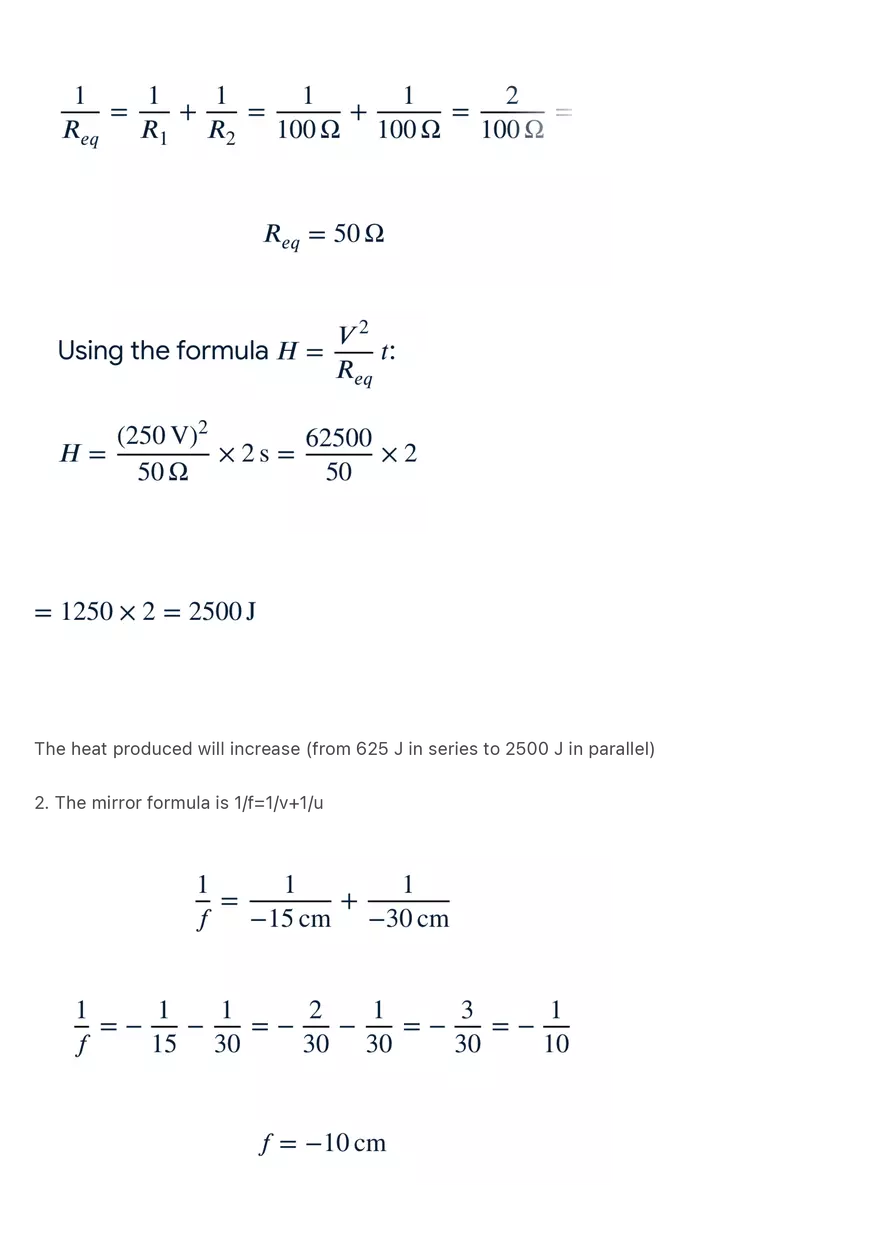 Electromagnetism, Optics, and Mechanics:Sample Exam Questions - Page 4