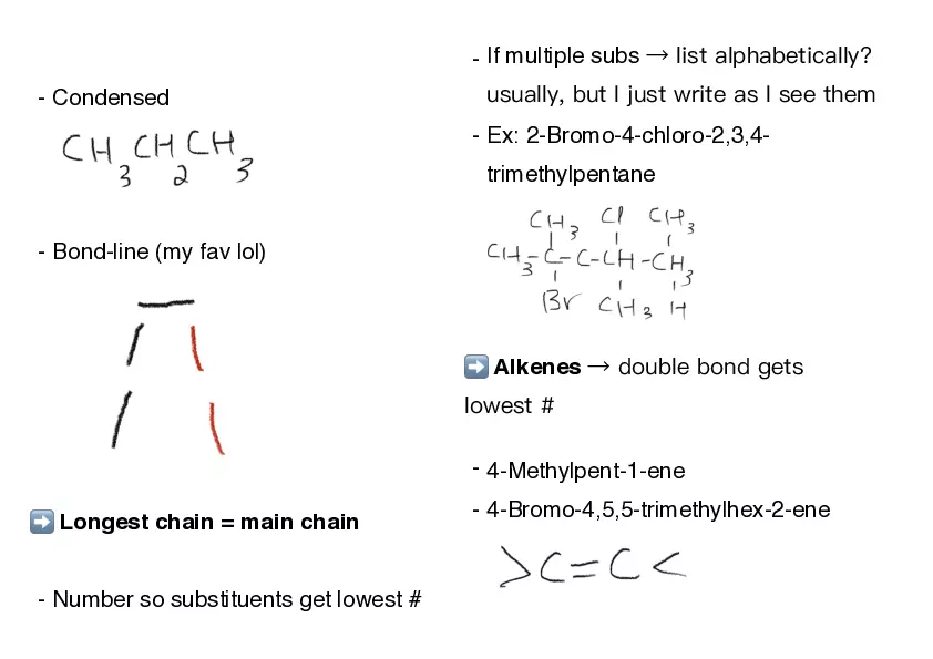 Organic Chemistry Notes - Naming Stuff - Page 2