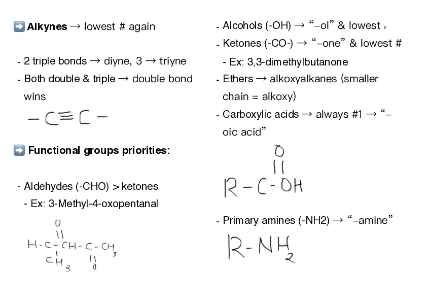 Organic Chemistry Notes - Naming Stuff - Page 3