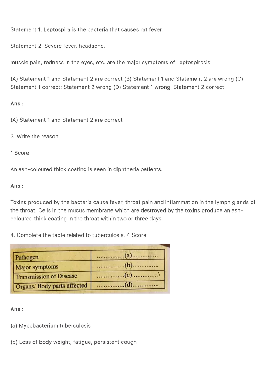 Microorganisms and Diseases - Q&A Review - Page 2