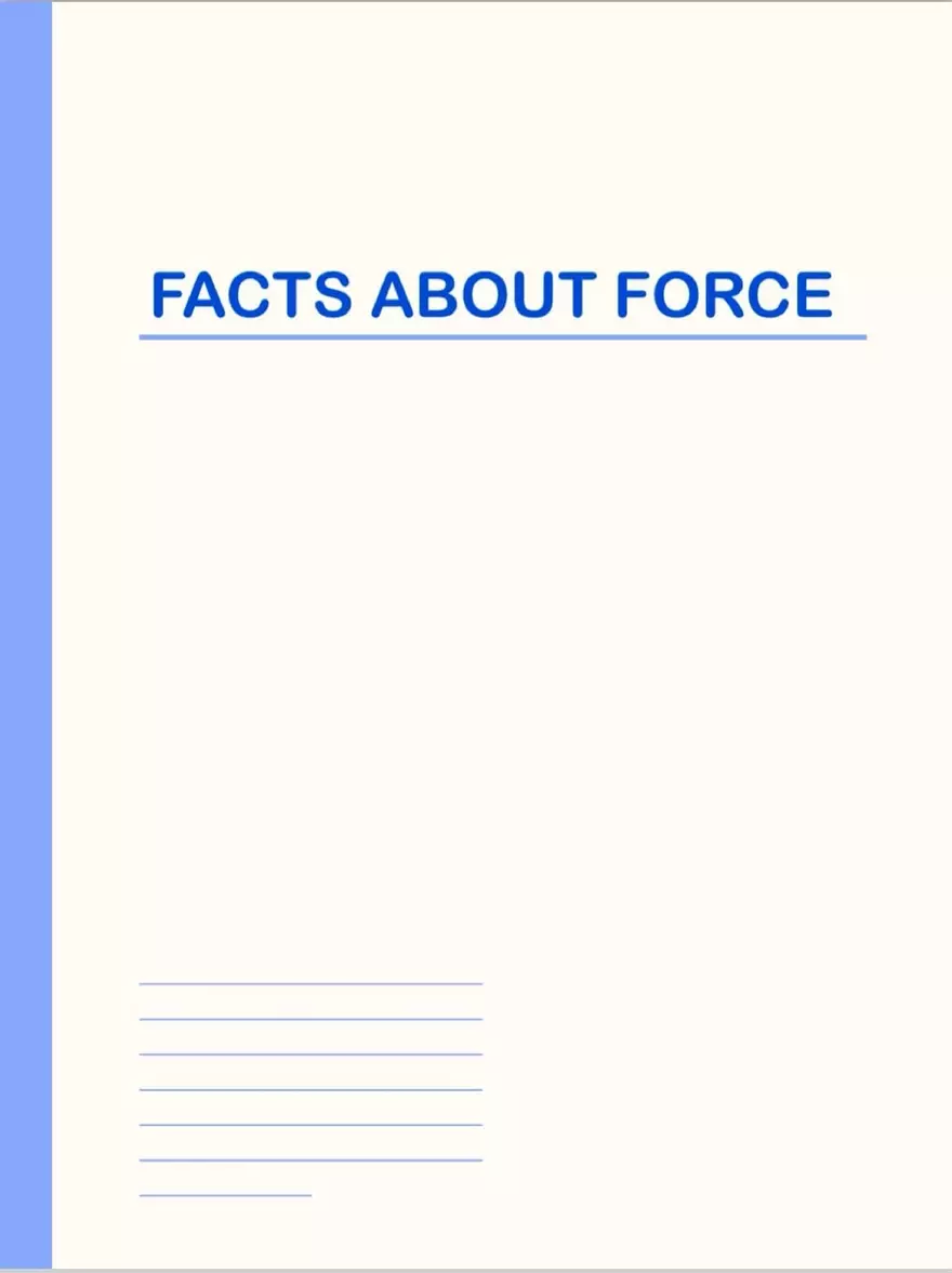 Facts About Force - Page 1