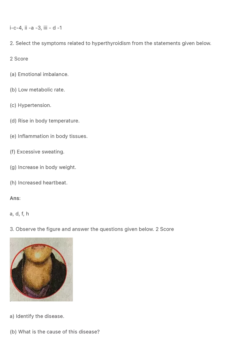 Hormones in humans-Q& A review - Page 2