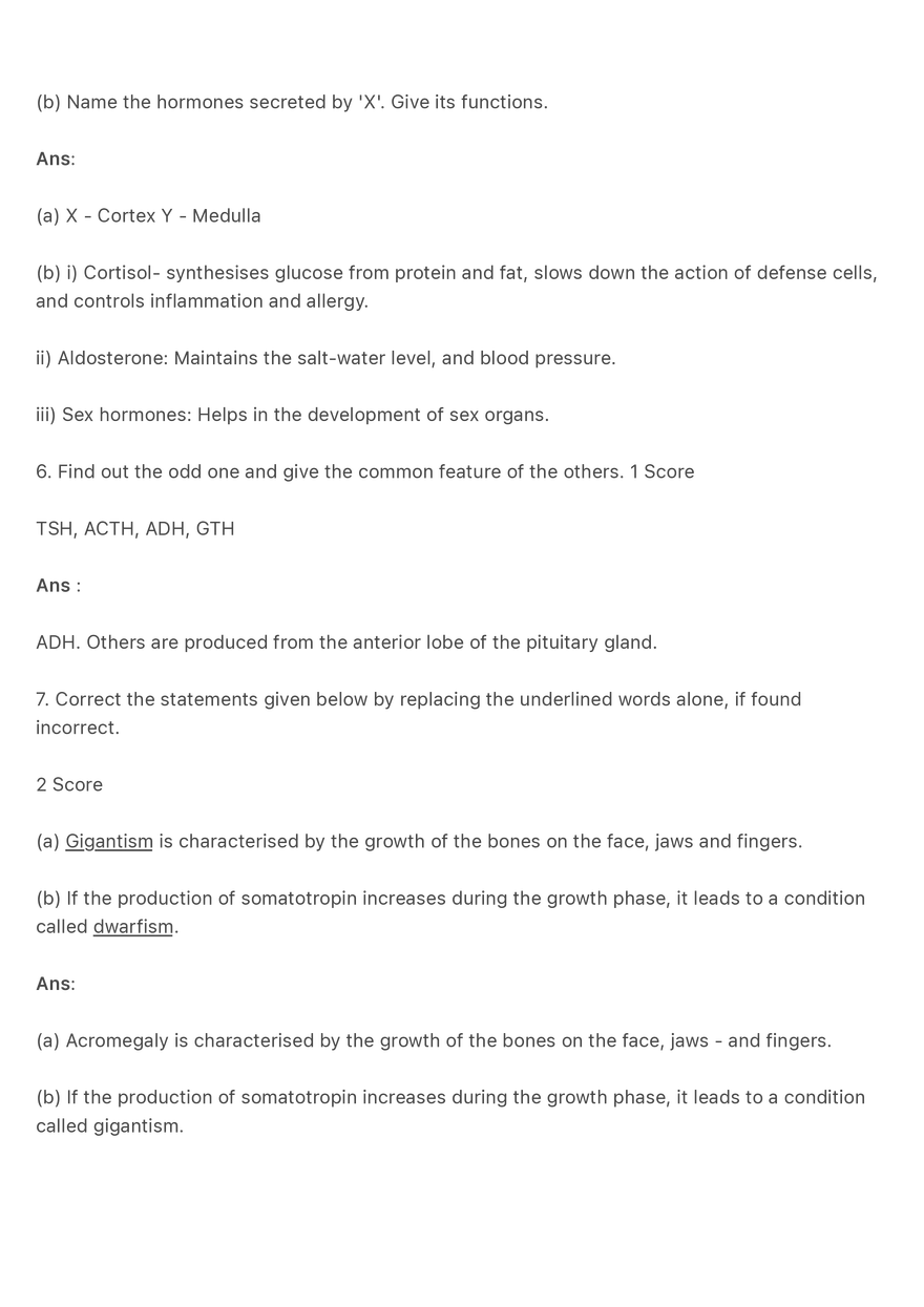 Hormones in humans-Q& A review - Page 4