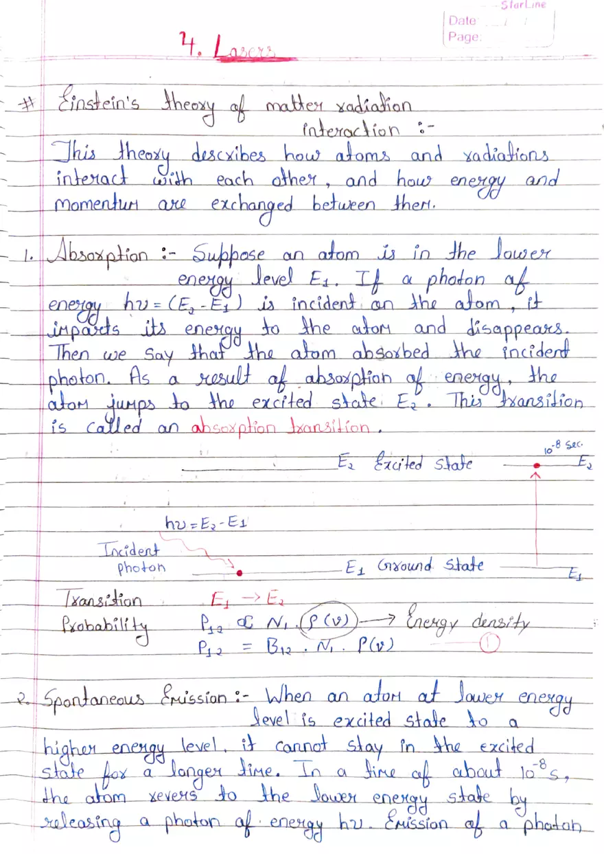 Laser Handwritten Notes - Page 1