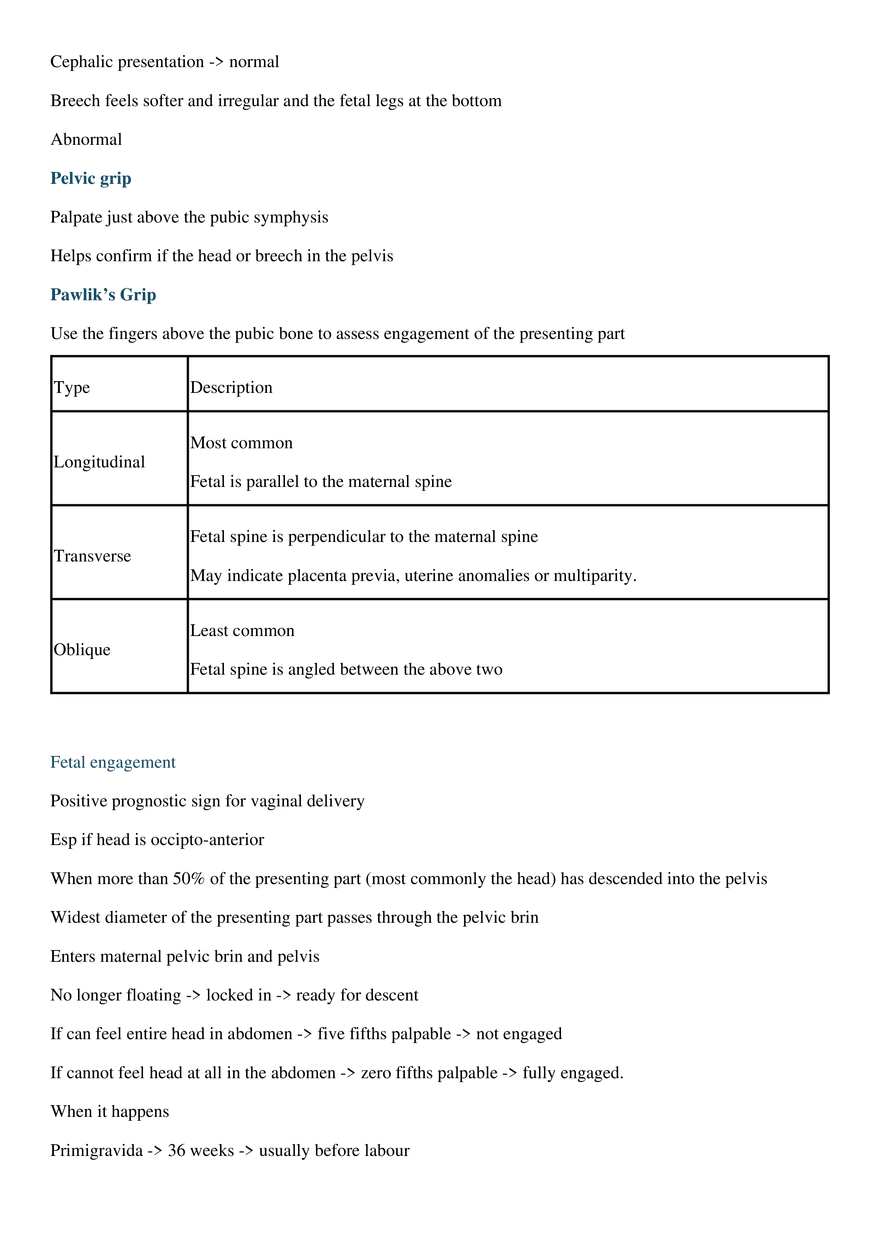 Obstetric Abdominal Palpation - Page 3
