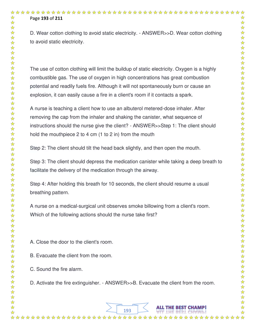 ATI Fundamentals Proctored Exam Test Bank - Page 105