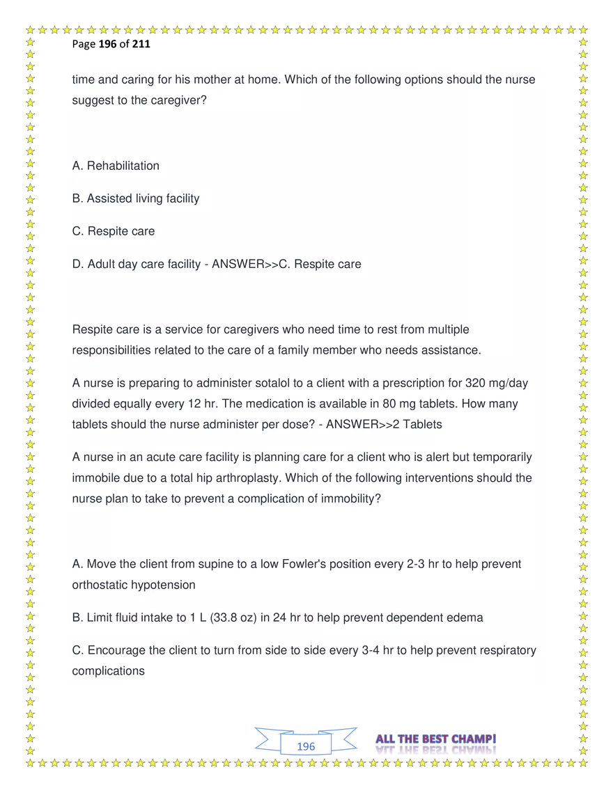 ATI Fundamentals Proctored Exam Test Bank - Page 108