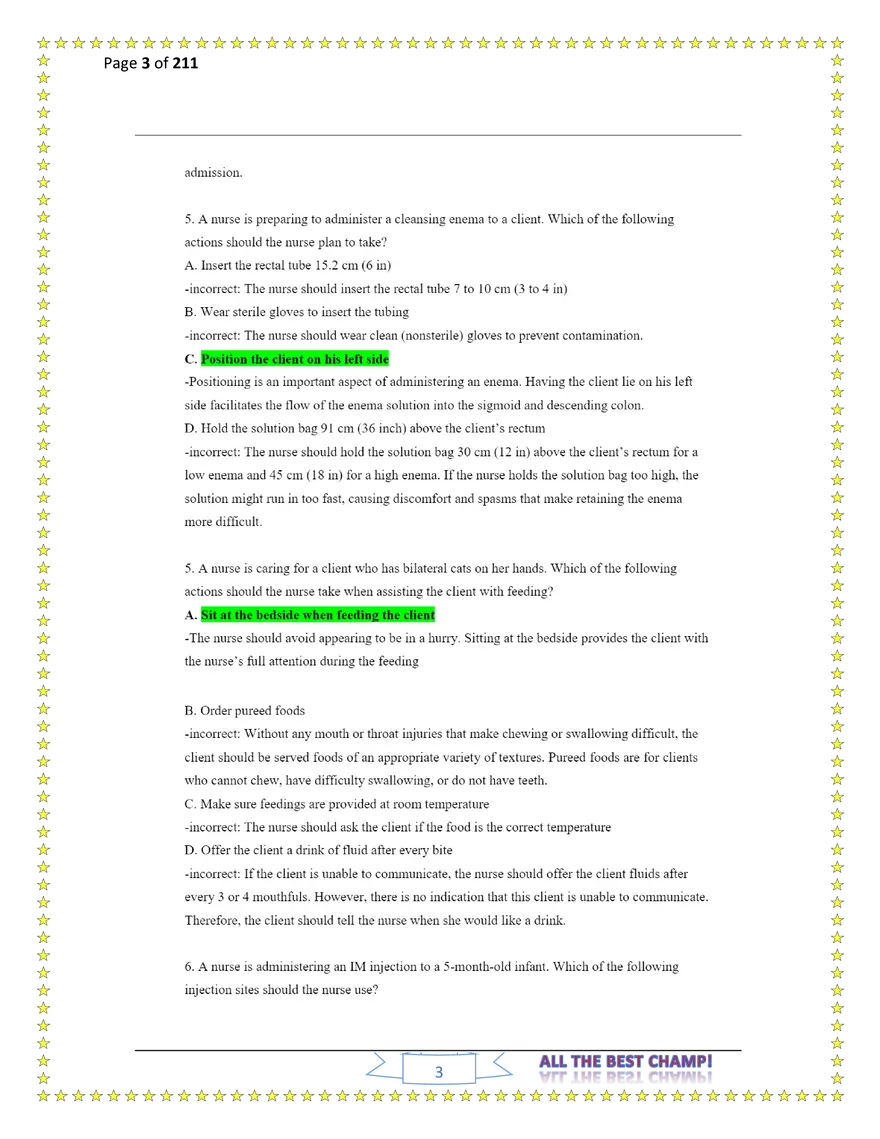 ATI Fundamentals Proctored Exam Test Bank - Page 113