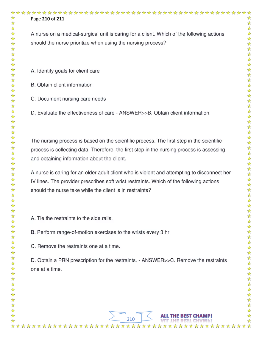 ATI Fundamentals Proctored Exam Test Bank - Page 124