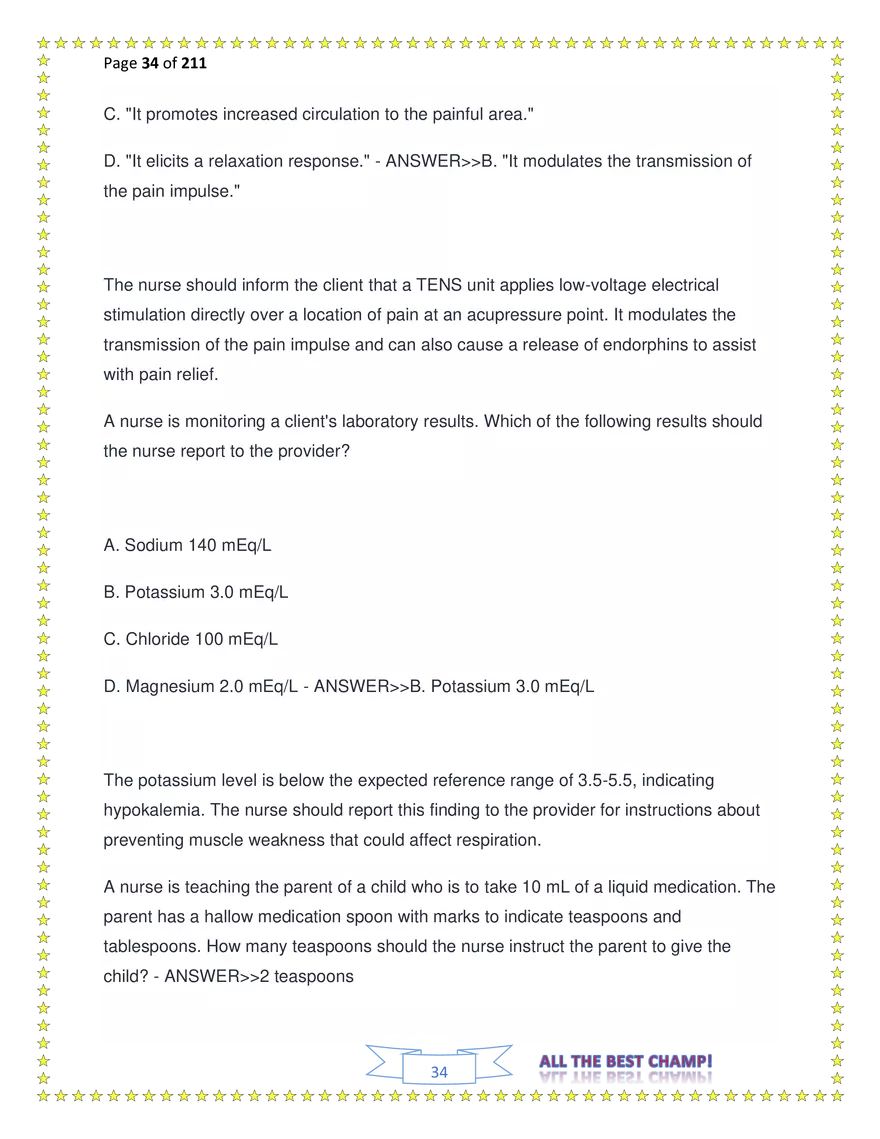 ATI Fundamentals Proctored Exam Test Bank - Page 139