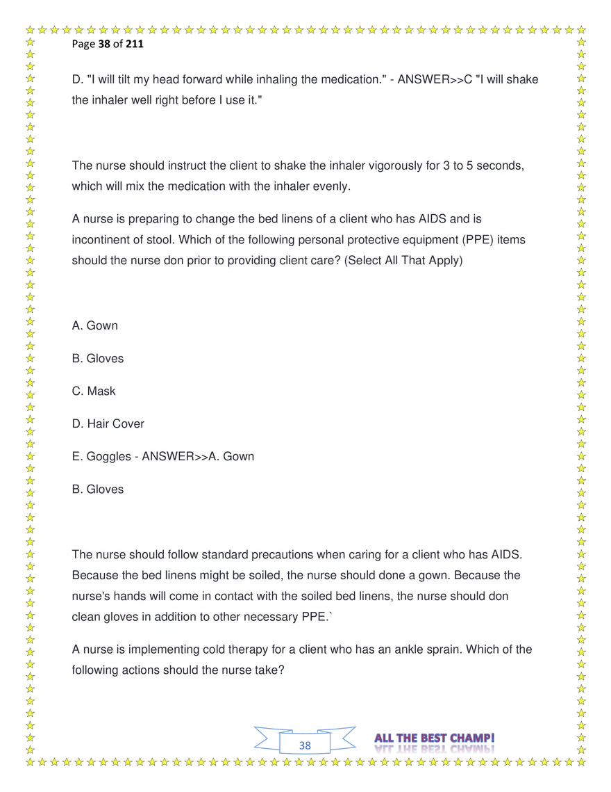 ATI Fundamentals Proctored Exam Test Bank - Page 143