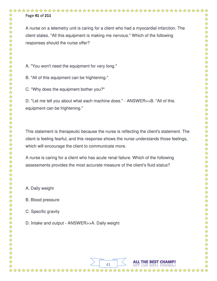 ATI Fundamentals Proctored Exam Test Bank - Page 147