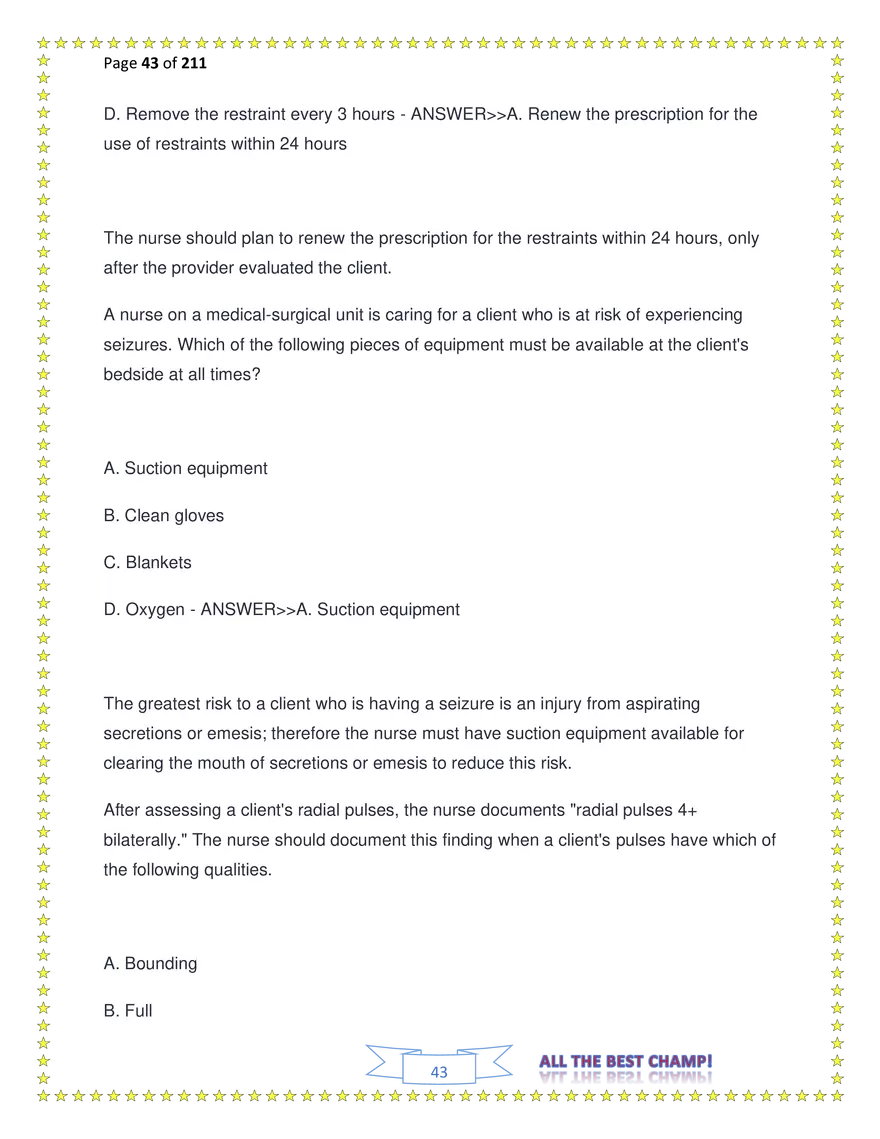 ATI Fundamentals Proctored Exam Test Bank - Page 149