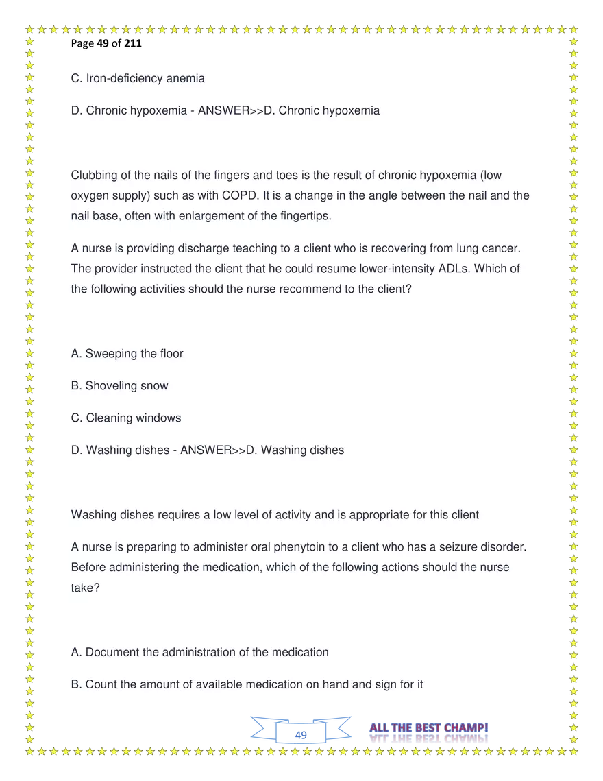ATI Fundamentals Proctored Exam Test Bank - Page 155