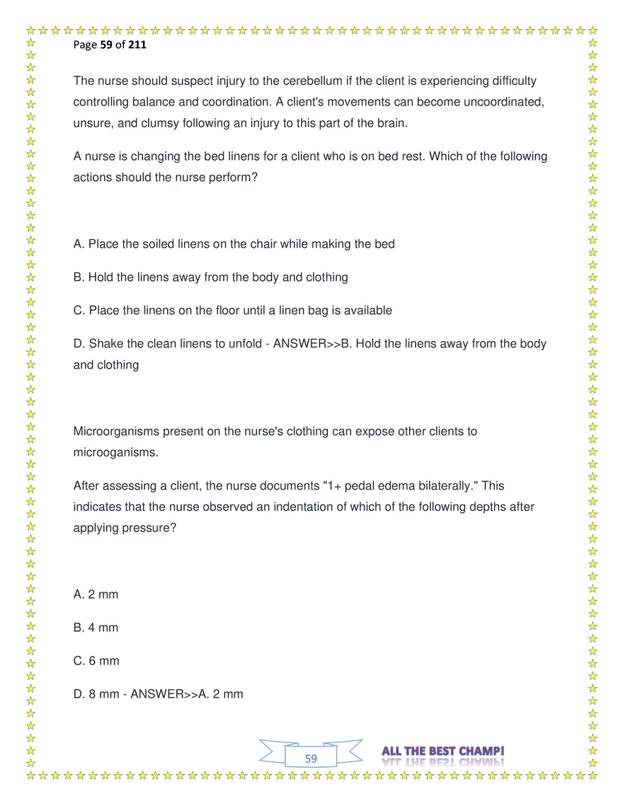 ATI Fundamentals Proctored Exam Test Bank - Page 166