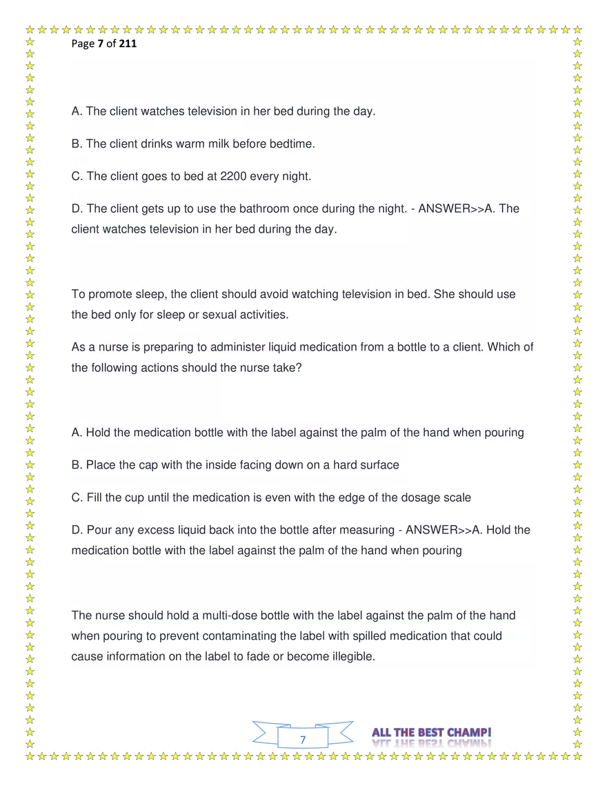 ATI Fundamentals Proctored Exam Test Bank - Page 168