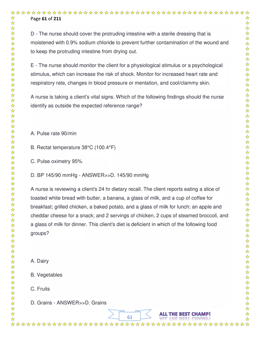ATI Fundamentals Proctored Exam Test Bank - Page 169