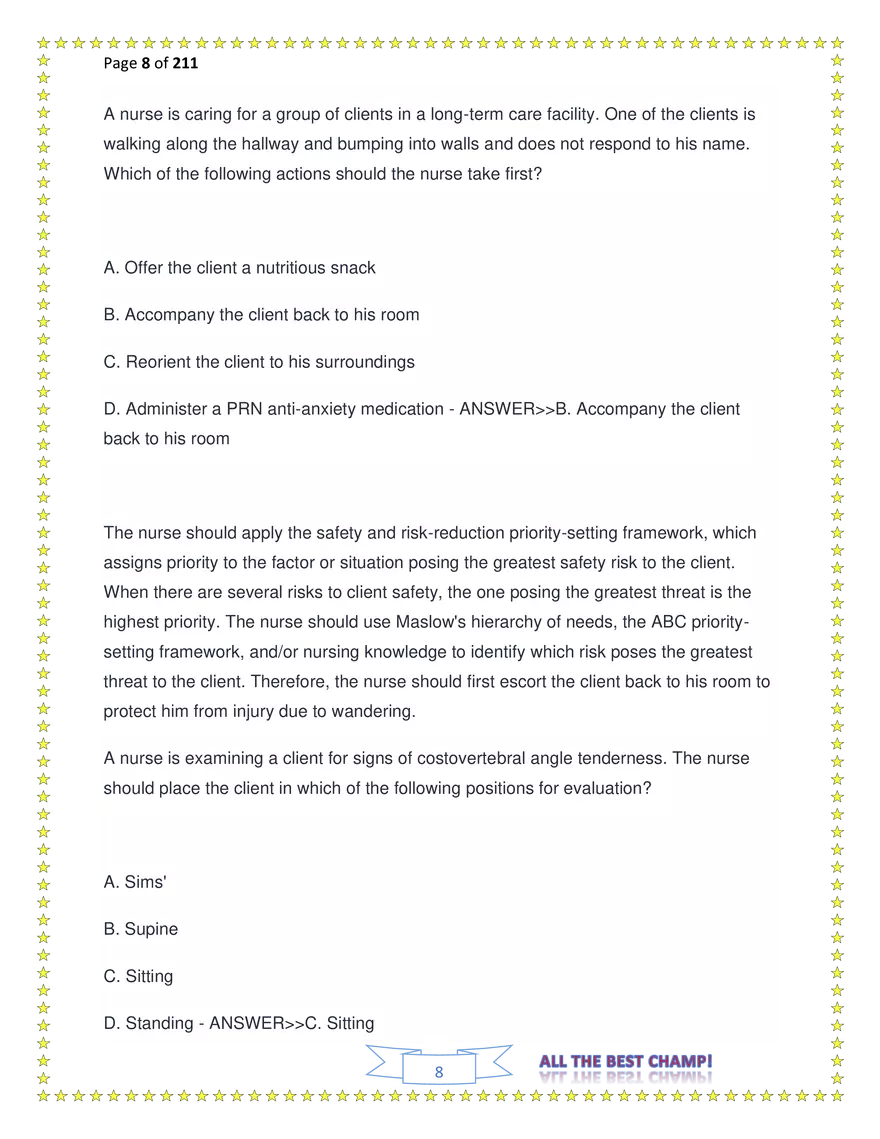 ATI Fundamentals Proctored Exam Test Bank - Page 179