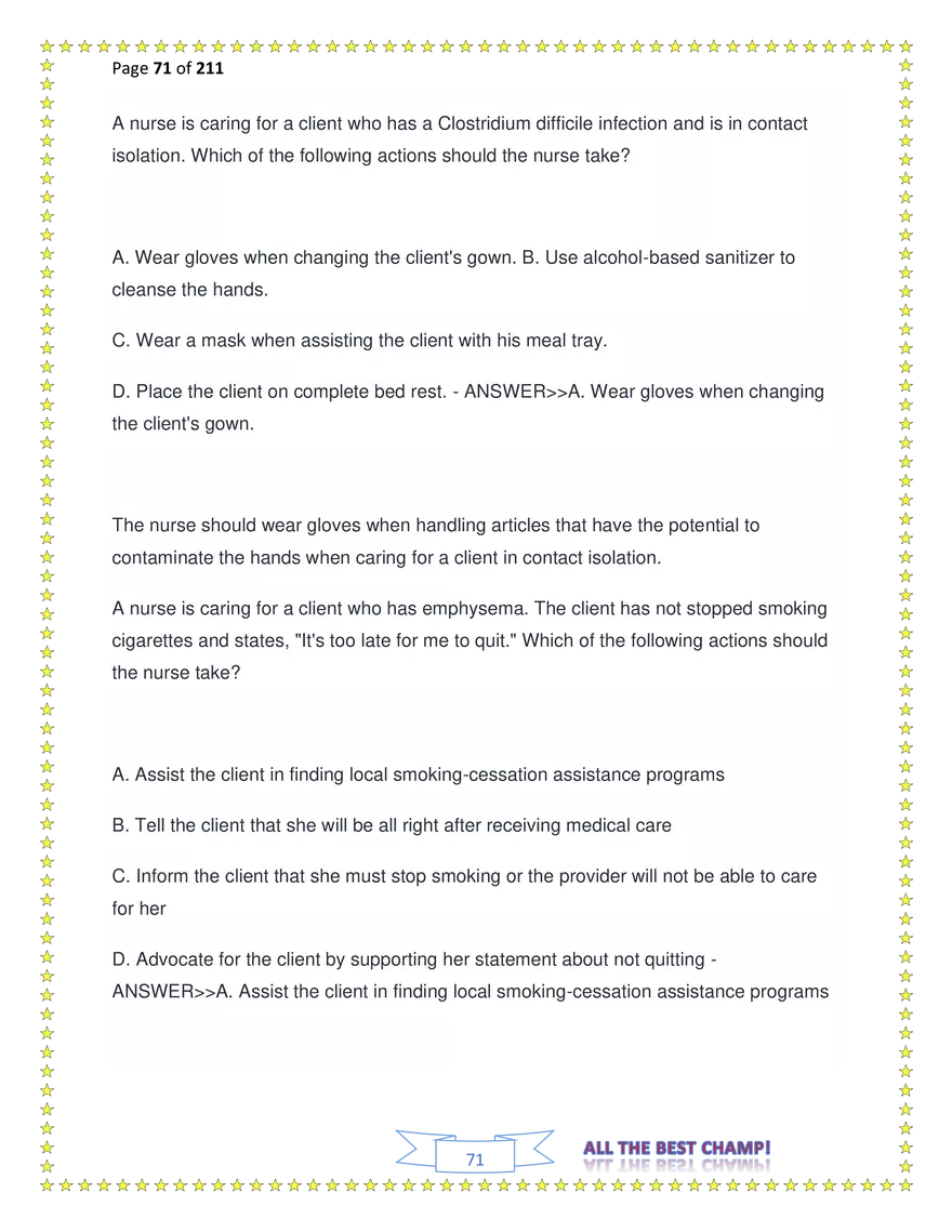 ATI Fundamentals Proctored Exam Test Bank - Page 180