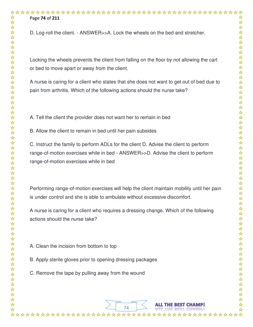 ATI Fundamentals Proctored Exam Test Bank - Page 183