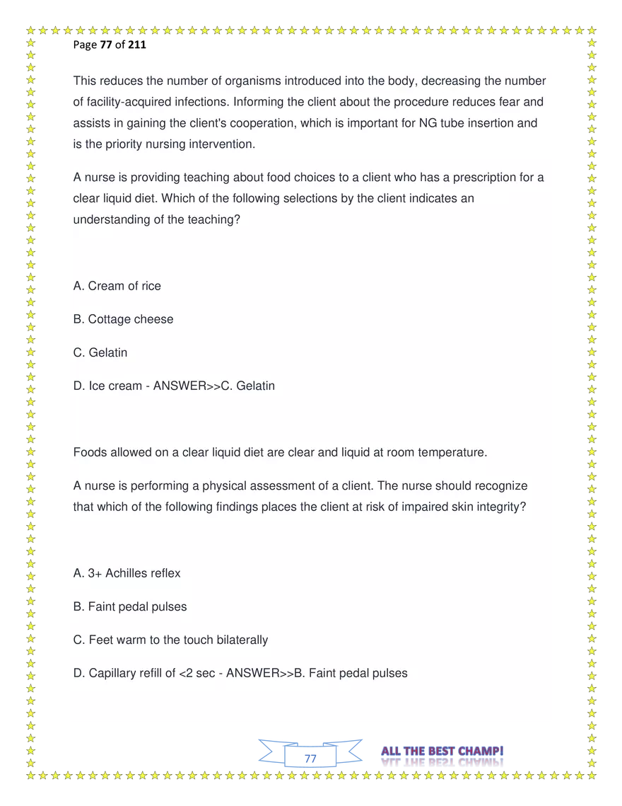 ATI Fundamentals Proctored Exam Test Bank - Page 186