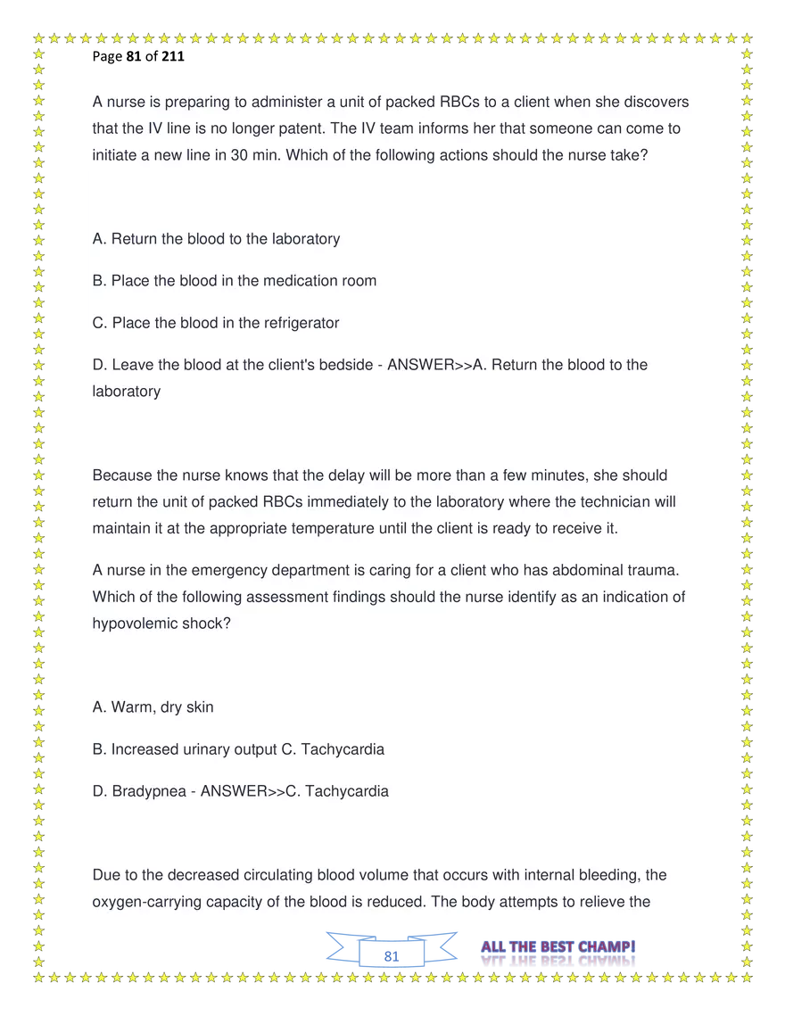 ATI Fundamentals Proctored Exam Test Bank - Page 191