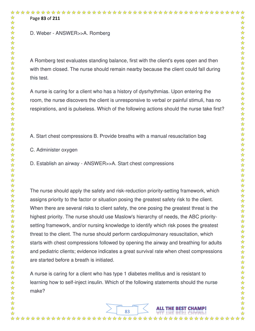 ATI Fundamentals Proctored Exam Test Bank - Page 193