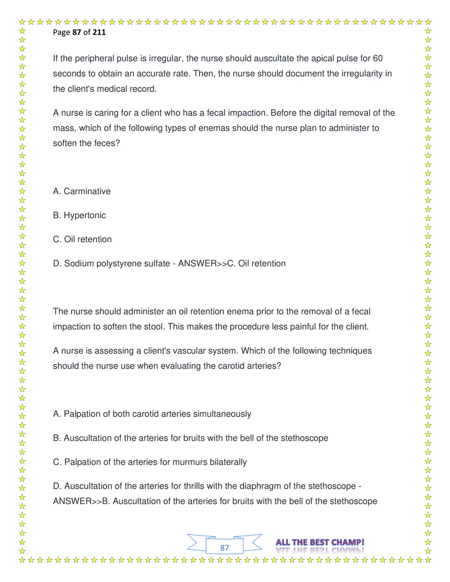 ATI Fundamentals Proctored Exam Test Bank - Page 197