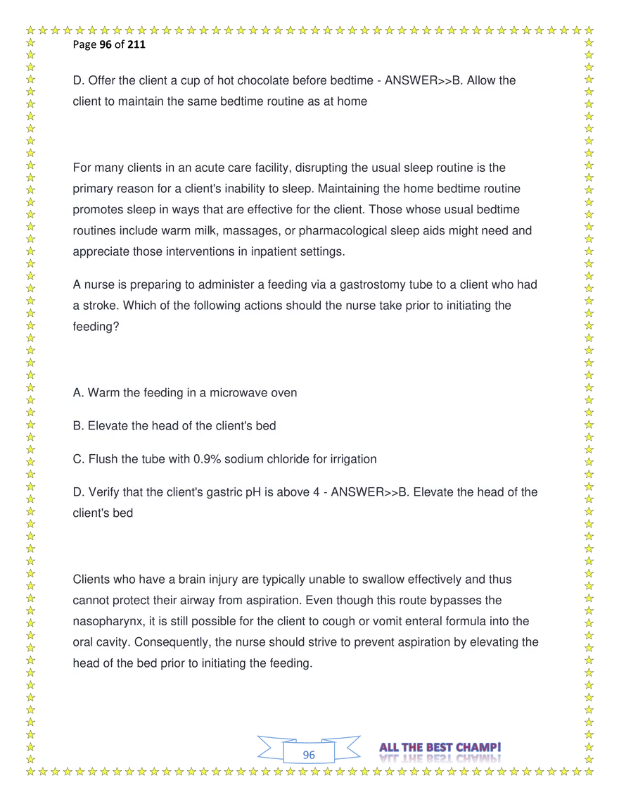 ATI Fundamentals Proctored Exam Test Bank - Page 207