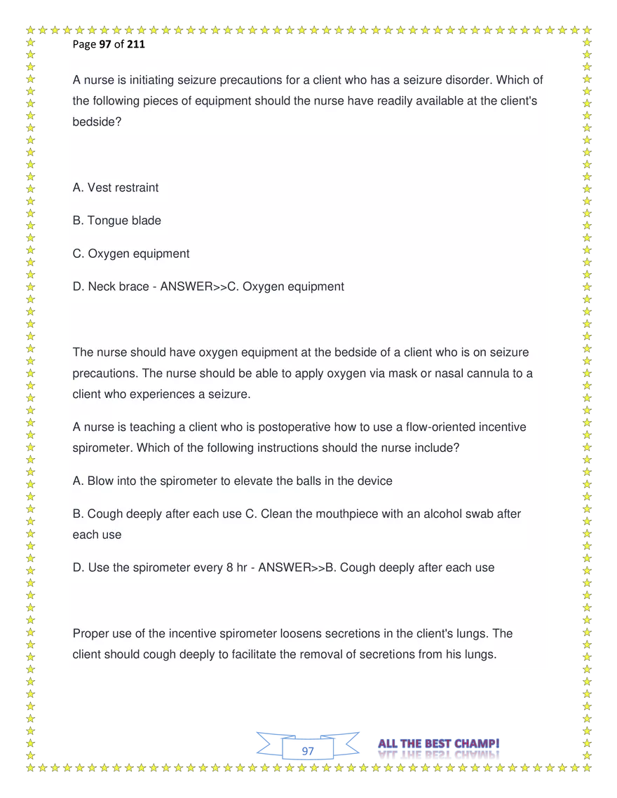 ATI Fundamentals Proctored Exam Test Bank - Page 208