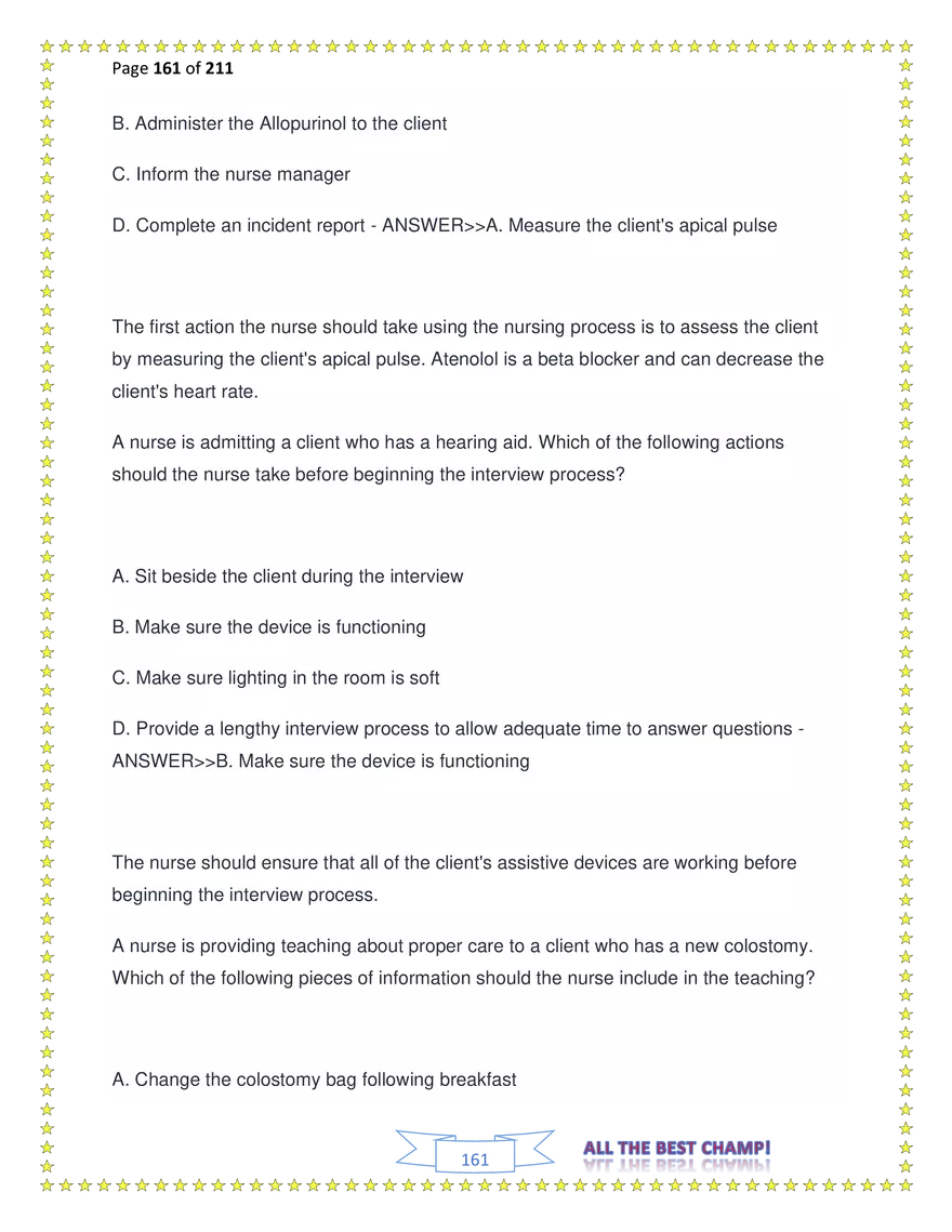 ATI Fundamentals Proctored Exam Test Bank - Page 70