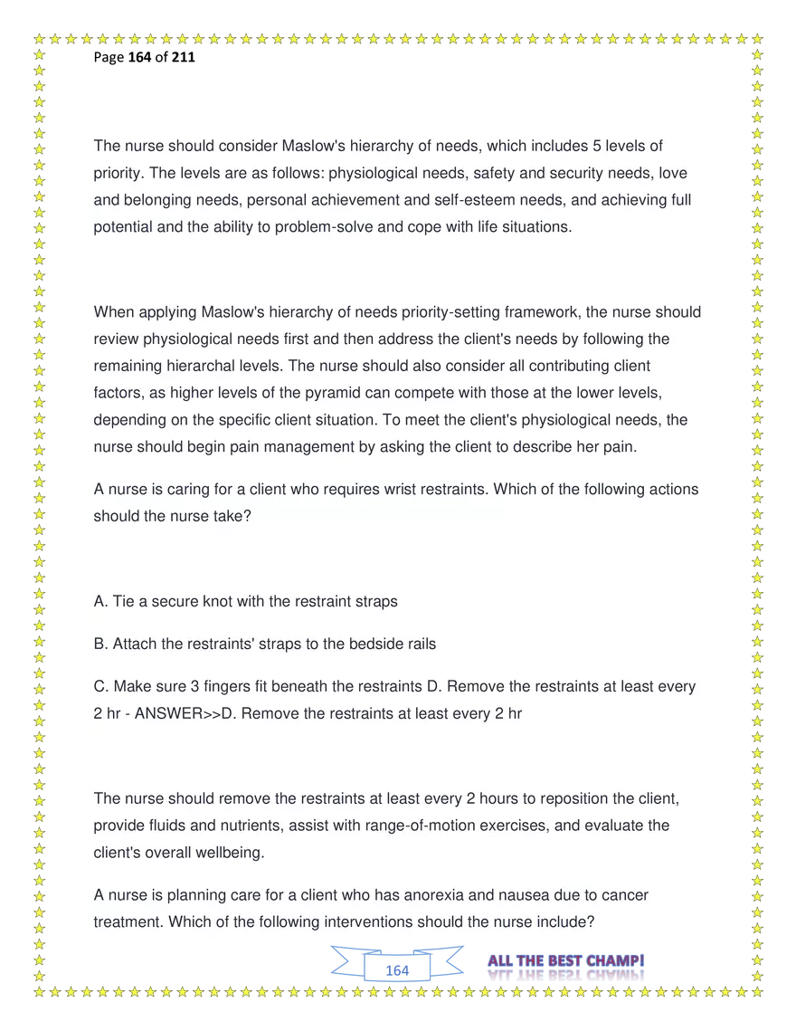 ATI Fundamentals Proctored Exam Test Bank - Page 73
