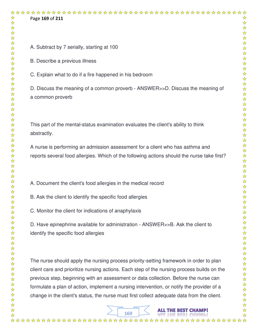 ATI Fundamentals Proctored Exam Test Bank - Page 78