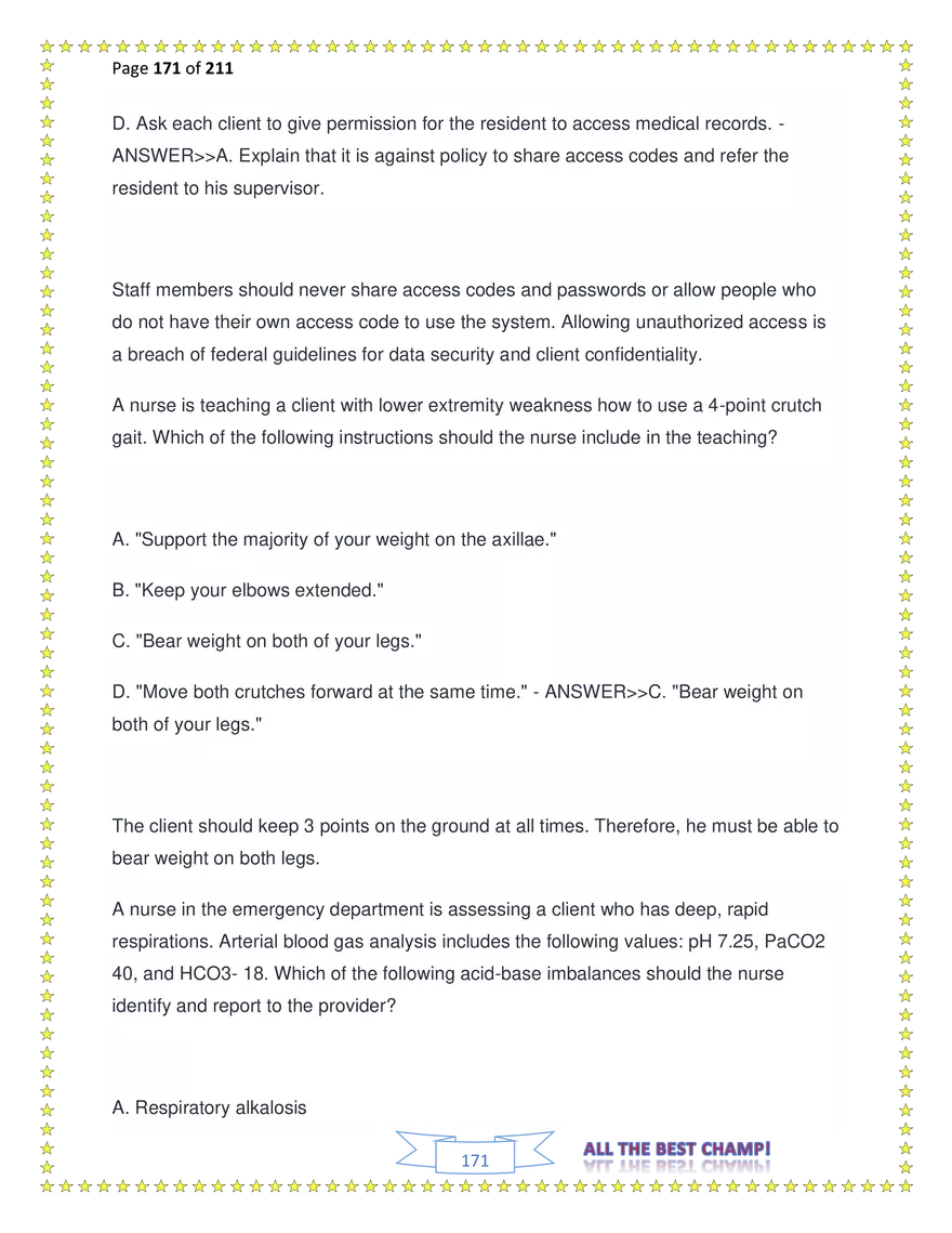 ATI Fundamentals Proctored Exam Test Bank - Page 81