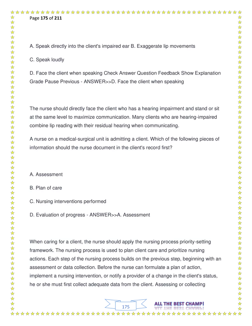 ATI Fundamentals Proctored Exam Test Bank - Page 85