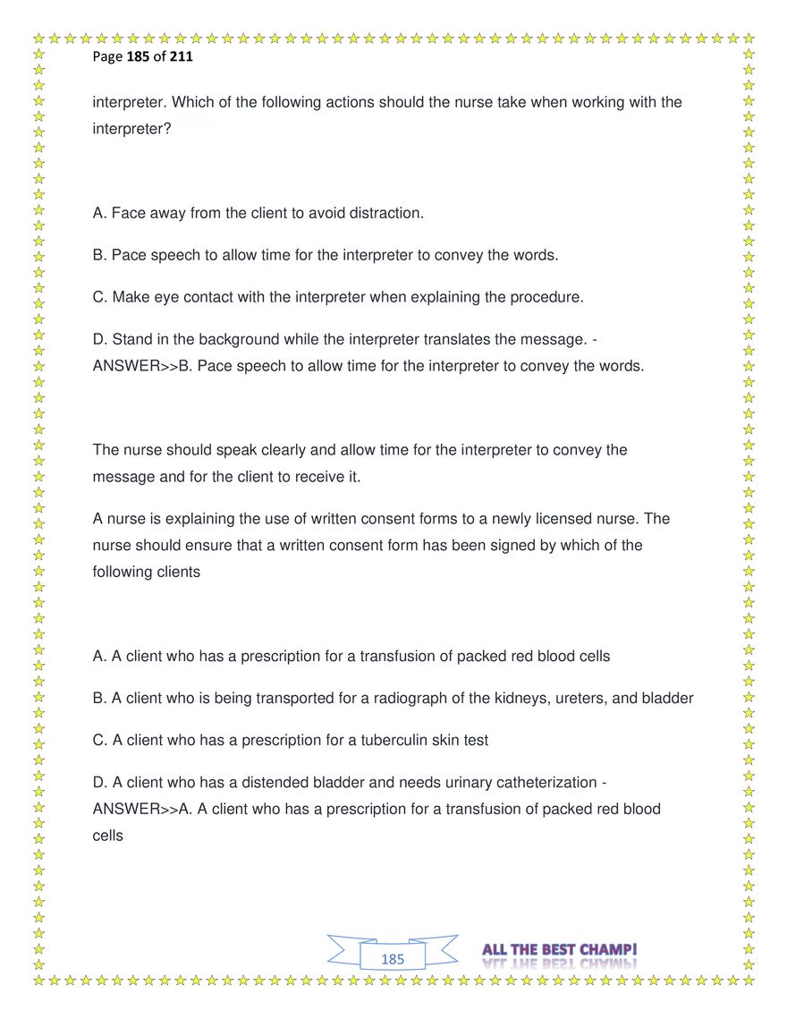 ATI Fundamentals Proctored Exam Test Bank - Page 96